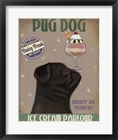 Pug, Black, Ice Cream Fine Art Print