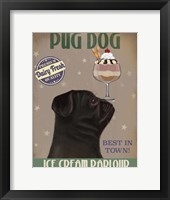 Pug, Black, Ice Cream Fine Art Print