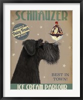Schnauzer, Black, Ice Cream Fine Art Print