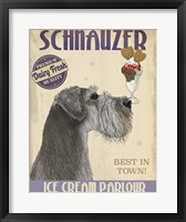 Schnauzer, Grey, Ice Cream Fine Art Print