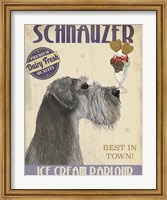 Schnauzer, Grey, Ice Cream Fine Art Print