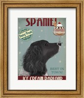 Springer Spaniel, Black, Bebe,Ice Cream Fine Art Print
