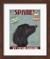 Springer Spaniel, Black, Bebe,Ice Cream Fine Art Print