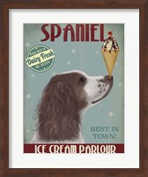 Springer Spaniel, Brown and White, Ice Cream Fine Art Print