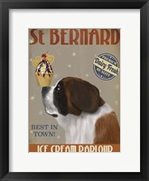 St Bernard Ice Cream Framed Print