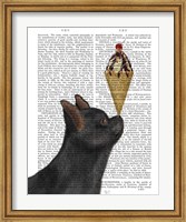 Chihuahua, Black, Ice Cream Fine Art Print
