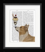 Corgi, Tan, Ice Cream Fine Art Print