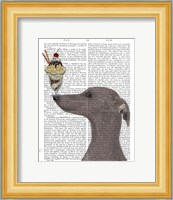 Greyhound, Grey, Ice Cream Fine Art Print