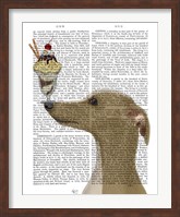 Greyhound, Tan, Ice Cream Fine Art Print