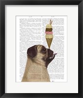 Pug, Fawn, Ice Cream Fine Art Print