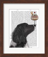 Springer Spaniel, Black, Bebe,Ice Cream Fine Art Print