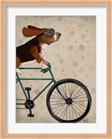 Basset Hound on Bicycle Fine Art Print