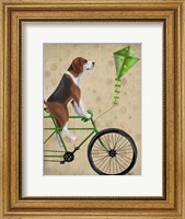 Beagle on Bicycle Fine Art Print