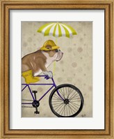 English Bulldog on Bicycle Fine Art Print