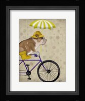 English Bulldog on Bicycle Fine Art Print
