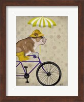 English Bulldog on Bicycle Fine Art Print