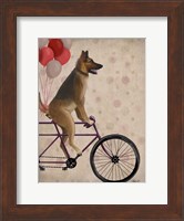 German Shepherd on Bicycle Fine Art Print