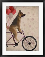 German Shepherd on Bicycle Fine Art Print