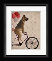 German Shepherd on Bicycle Fine Art Print