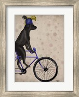 Black Labrador on Bicycle Fine Art Print