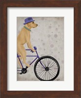 Yellow Labrador on Bicycle Fine Art Print