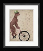 Poodle on Bicycle, Brown Fine Art Print