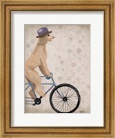 Poodle on Bicycle, Cream Fine Art Print