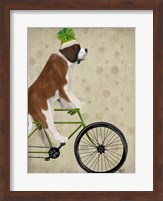 St Bernard on Bicycle Fine Art Print