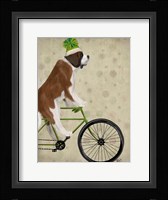 St Bernard on Bicycle Fine Art Print