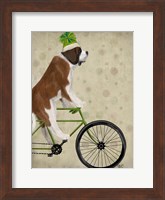 St Bernard on Bicycle Fine Art Print