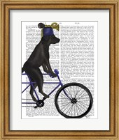 Black Labrador on Bicycle Fine Art Print