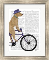Yellow Labrador on Bicycle Fine Art Print