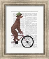 Poodle on Bicycle, Brown Fine Art Print