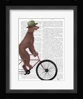 Poodle on Bicycle, Brown Fine Art Print