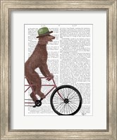 Poodle on Bicycle, Brown Fine Art Print