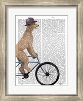 Poodle on Bicycle, Cream Fine Art Print