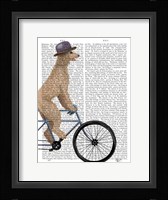 Poodle on Bicycle, Cream Fine Art Print
