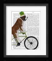 St Bernard on Bicycle Fine Art Print