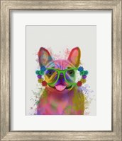 Rainbow Splash French Bulldog, Portrait Fine Art Print