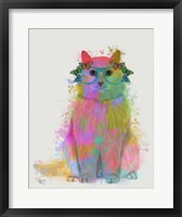 Rainbow Splash Cat 3, Full Fine Art Print