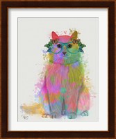 Rainbow Splash Cat 3, Full Fine Art Print