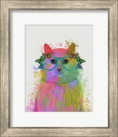 Rainbow Splash Cat 3, Portrait Fine Art Print