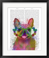 Rainbow Splash French Bulldog, Portrait Fine Art Print