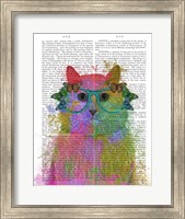 Rainbow Splash Cat 3, Portrait Fine Art Print