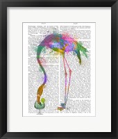 Rainbow Splash Flamingo 3 Fine Art Print