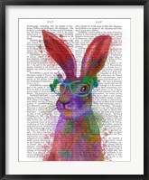 Rainbow Splash Rabbit 2, Portrait Fine Art Print
