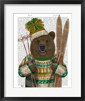 Bear in Christmas Sweater Fine Art Print