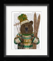 Bear in Christmas Sweater Fine Art Print