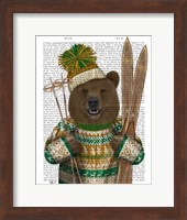 Bear in Christmas Sweater Fine Art Print