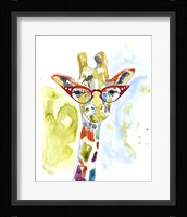 Smarty-Pants Giraffe Framed Print
